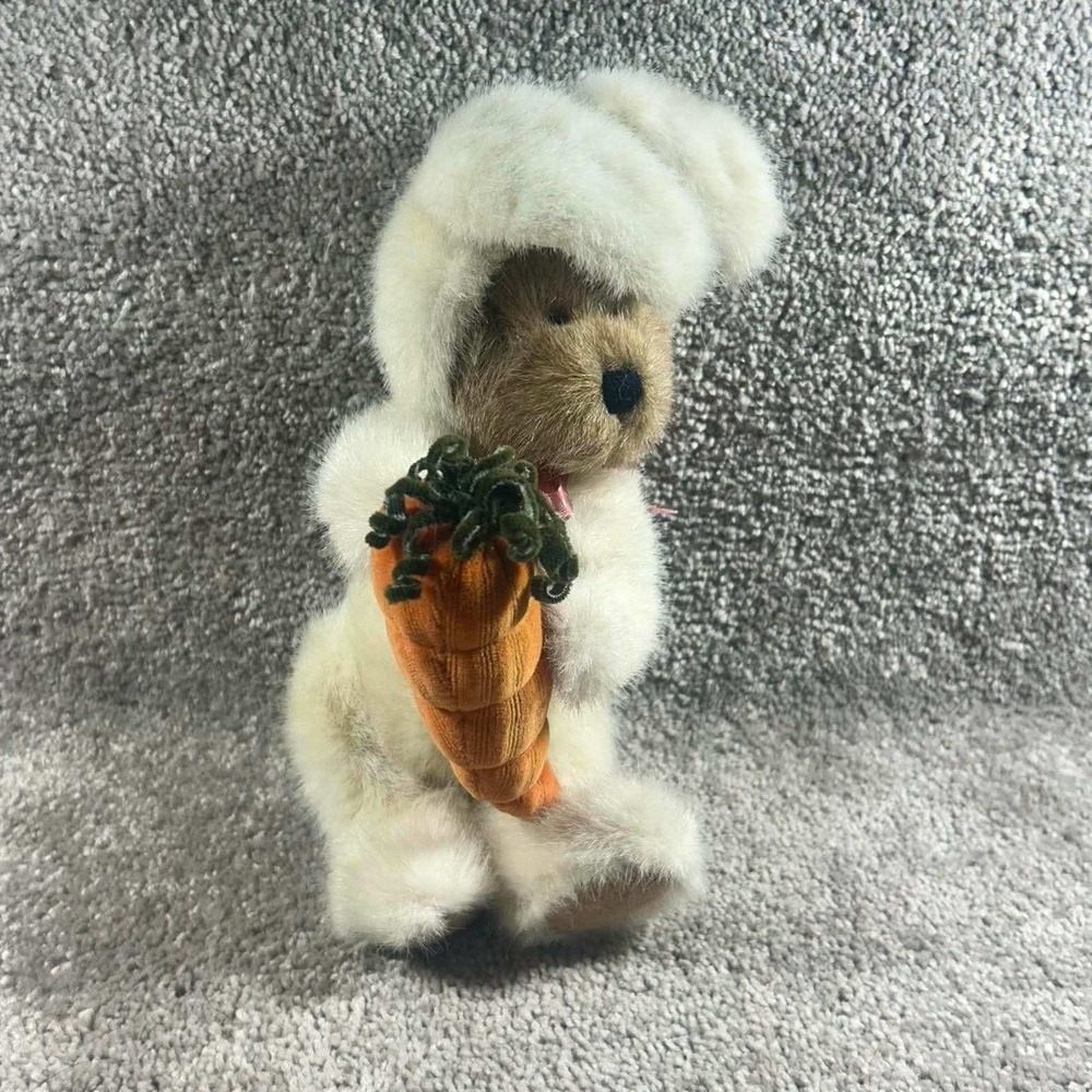 Boyds Bear Plush White Bunny Costume Carrot Archive Series Collectible